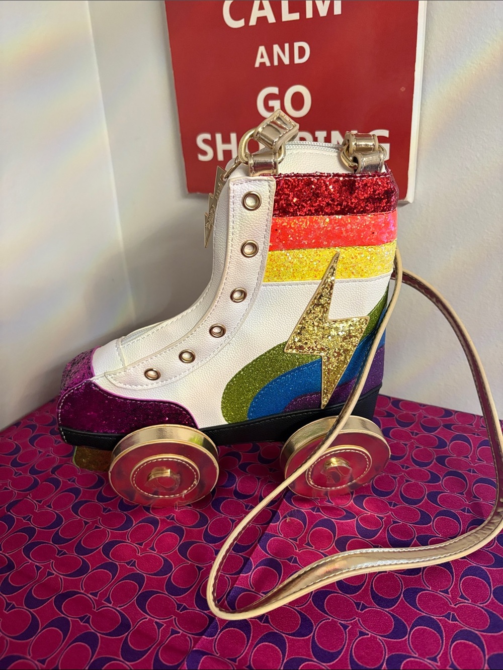 Betsey Johnson Vintage Women's Roller Derby Kitsch Crossbody bag COLLECTORS